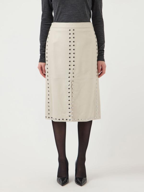 YAZJUNIPER MW STUD LEATHER SKIRT