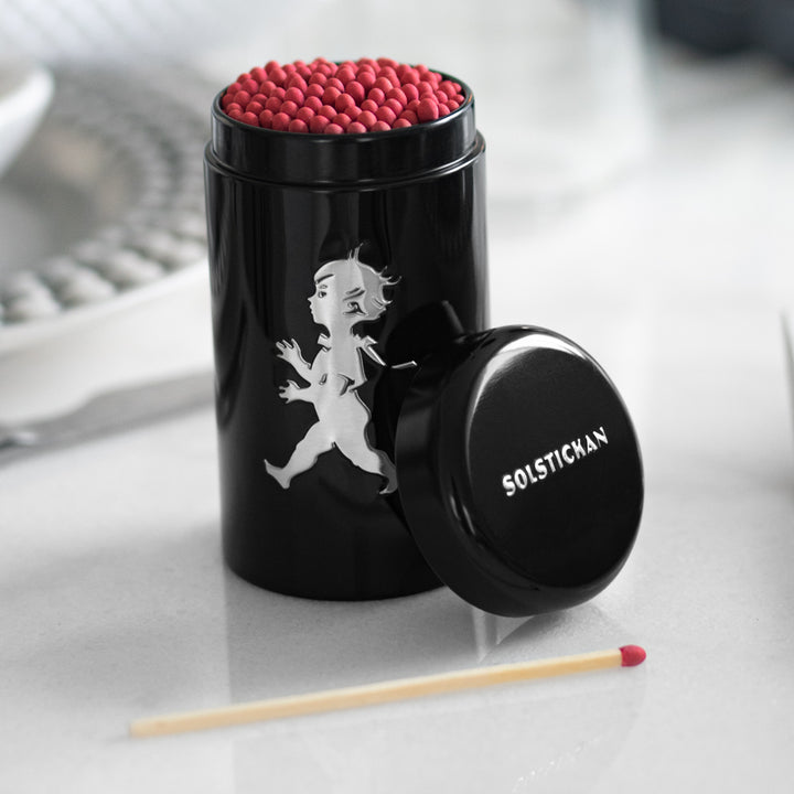 Tändsticksrör Svart-Silver  - 100st