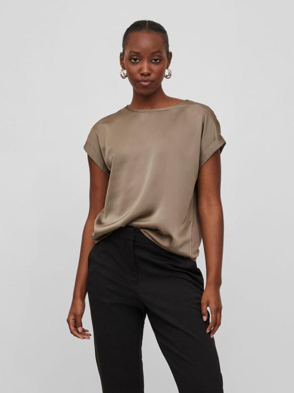 Vielette s/s satin top