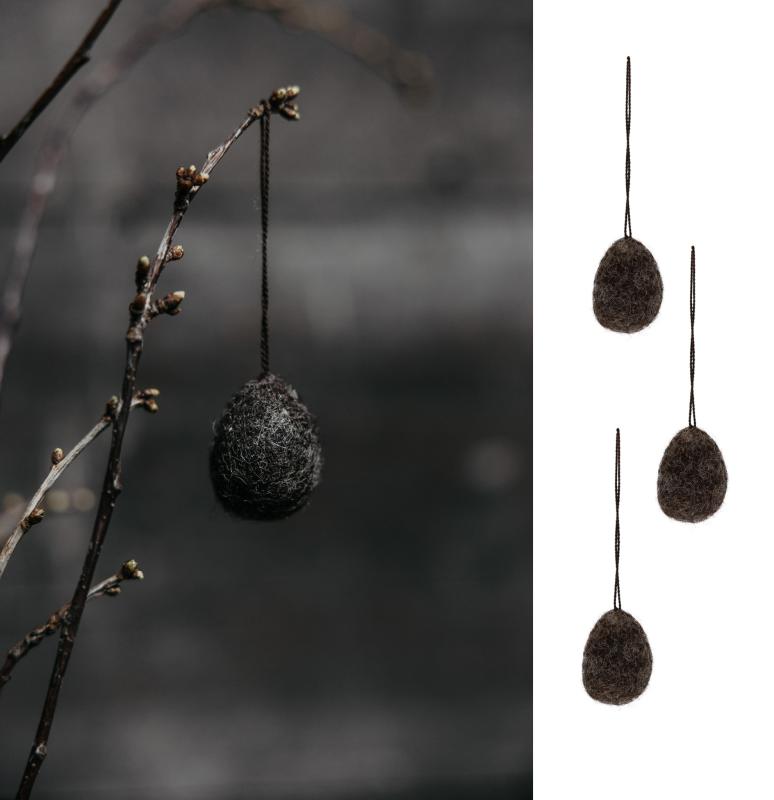 ULLÅS liten mörkbrun 3-pack