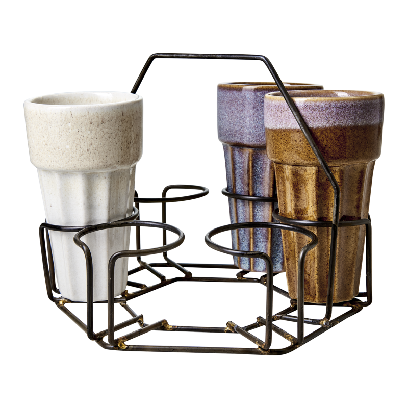 Mugghållare i stål- hållare för 6 muggar