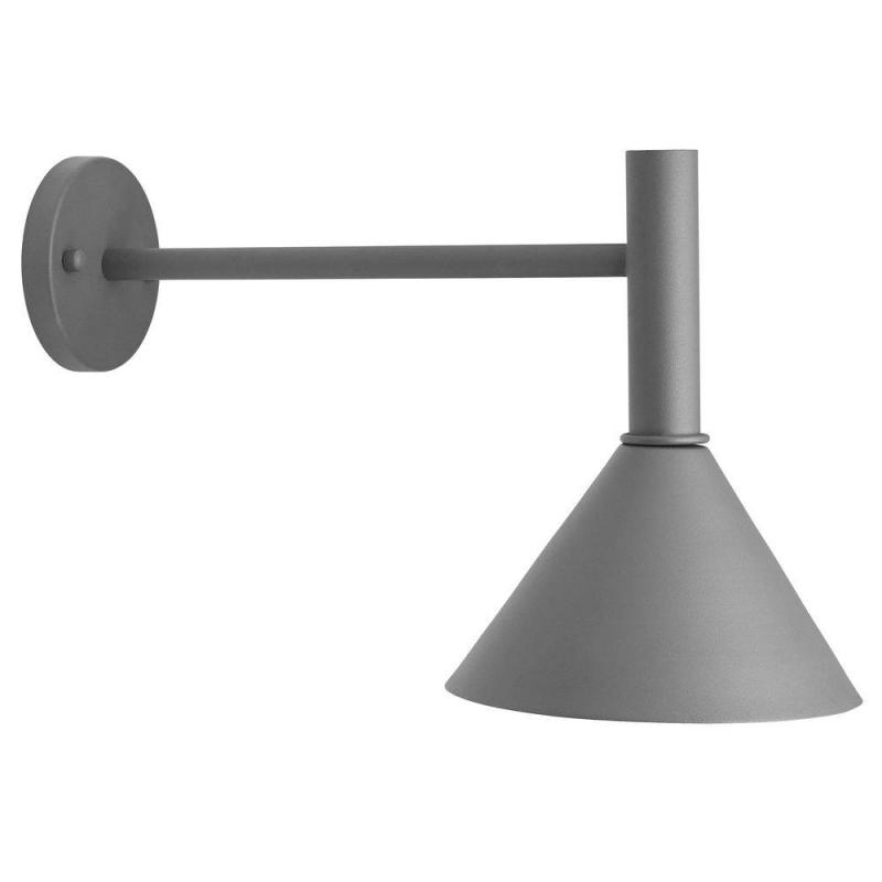 Fasadlampa Tripp – mindre – grå