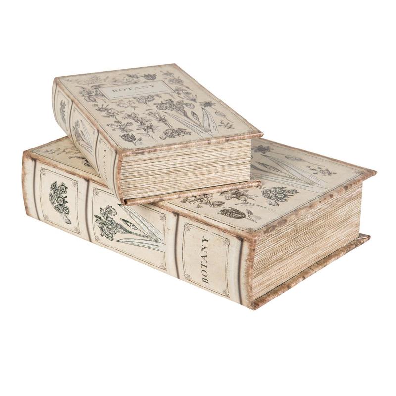 Bokgömma med flora-motiv - hemlig bokask - boklåda