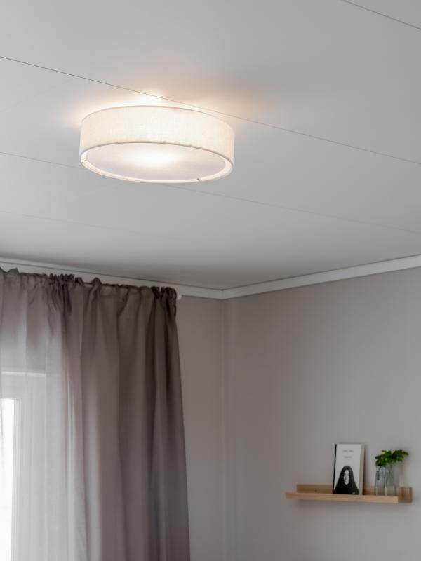 Sam plafond linne vit