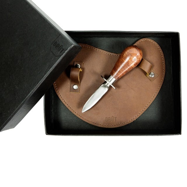 Ostronkniv- Kniv med läderhandske