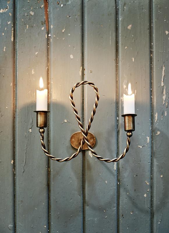 Väggljusstake Estelle Antik Mässing