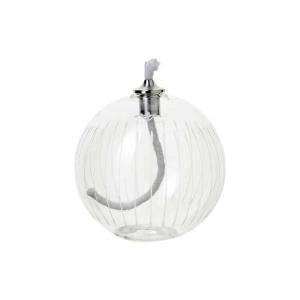 Stilfull oljelampa glas - klot långrandig