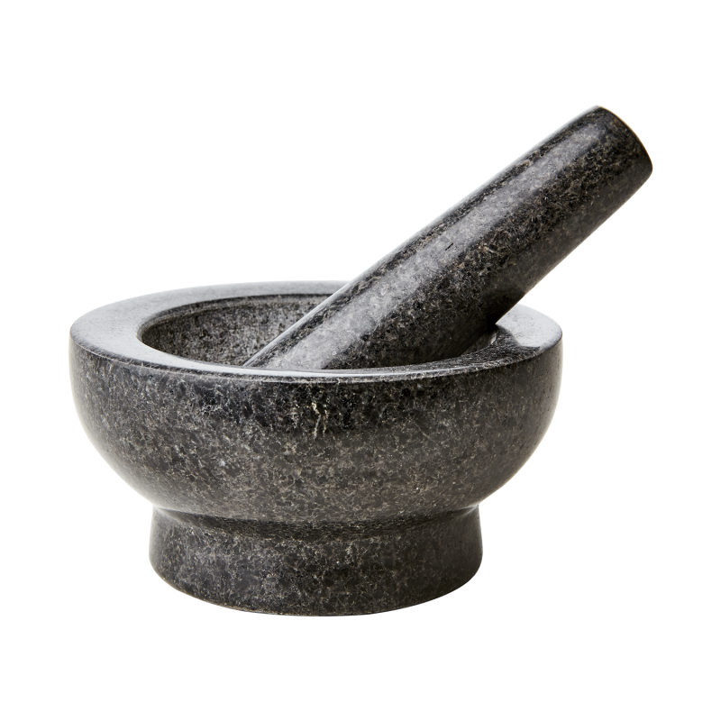 Affari Thyme Mortel med stöt Granit Svart 14 cm