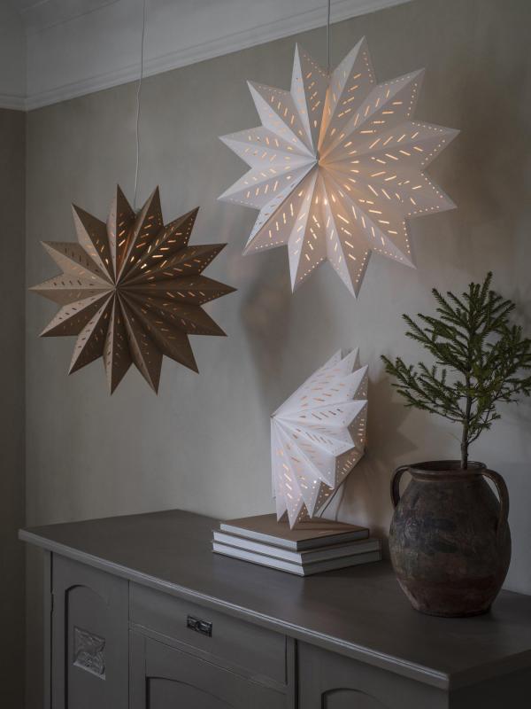 Alfa Julstjärna Vit 50cm