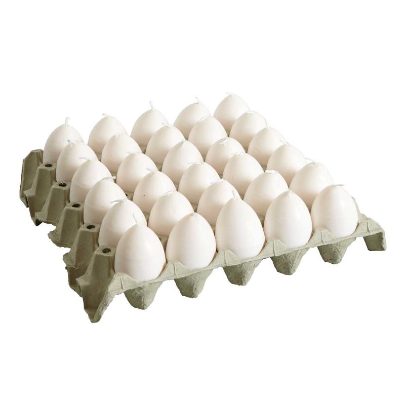 stearinljus som ägg i äggkartong