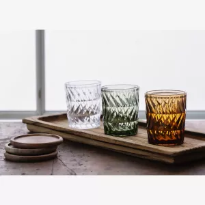 Dricksglas i 3 olika färger, 3 pack, höjd 10cm