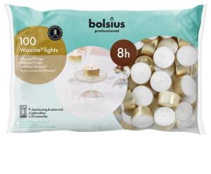 Bolsius Värmeljus Paraffin Guld  8h- 100 pack