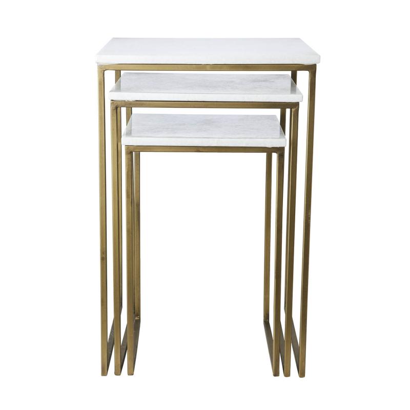 MILAN satsbord med marmorskiva – soffbord x 3 från Affari