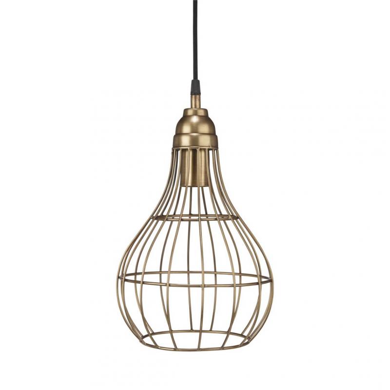 droppformad gallerlampa i metall