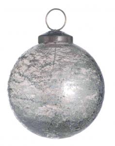 Stor julgranskula i ljusgrått melerat glas