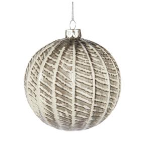 Julgranskula - julkula i gråmelerat glas för din julgran