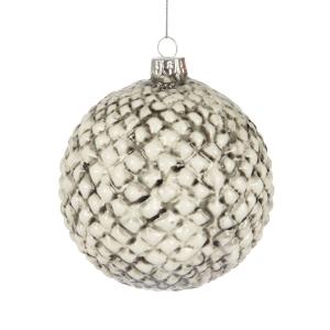 Julgranskula - julkula i gråmelerat glas för din julgran