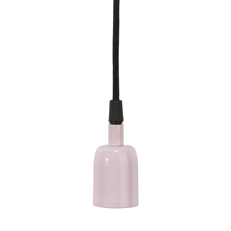 rosafärgad lamphållare hängandes