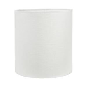 cylinderformad lampskärm i lin – vit