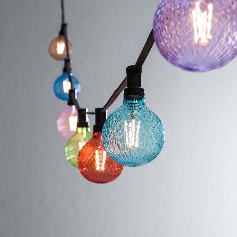 ljusslinga med glödlampor för utomhus