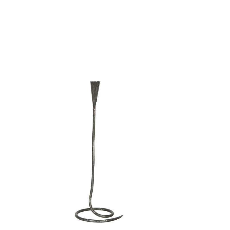 rustik ljusstake i svart smide modell Thor