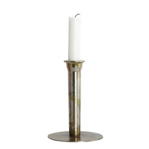 enkel ljusstake i patinerad metall