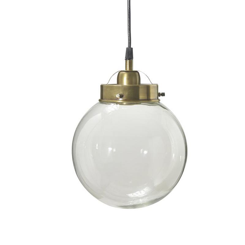 Normandy (Bretagne)  - glaslampa - 20 cm - antikmässing