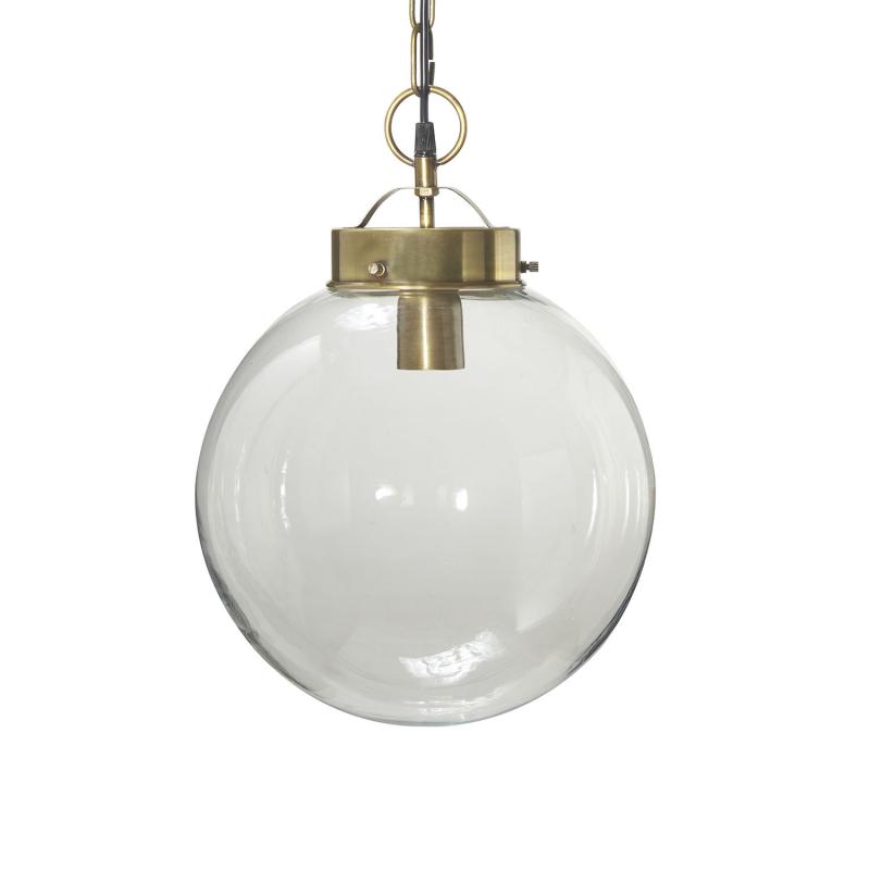 Normandy (Bretagne) taklampa i glas - 30 cm - antikmässing - PR Home