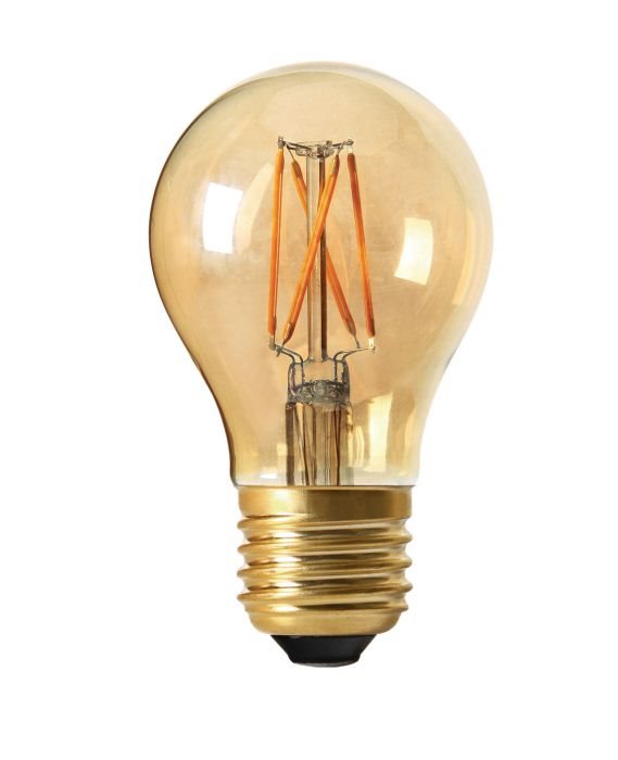 Dimbar LED lampa med normalstor fattning - E27 Amber