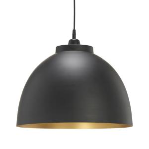 svart industrilampa med mässing