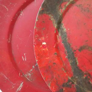 Recycled fat i metall – flagat, fint & rostigt – 30 cm – Affari