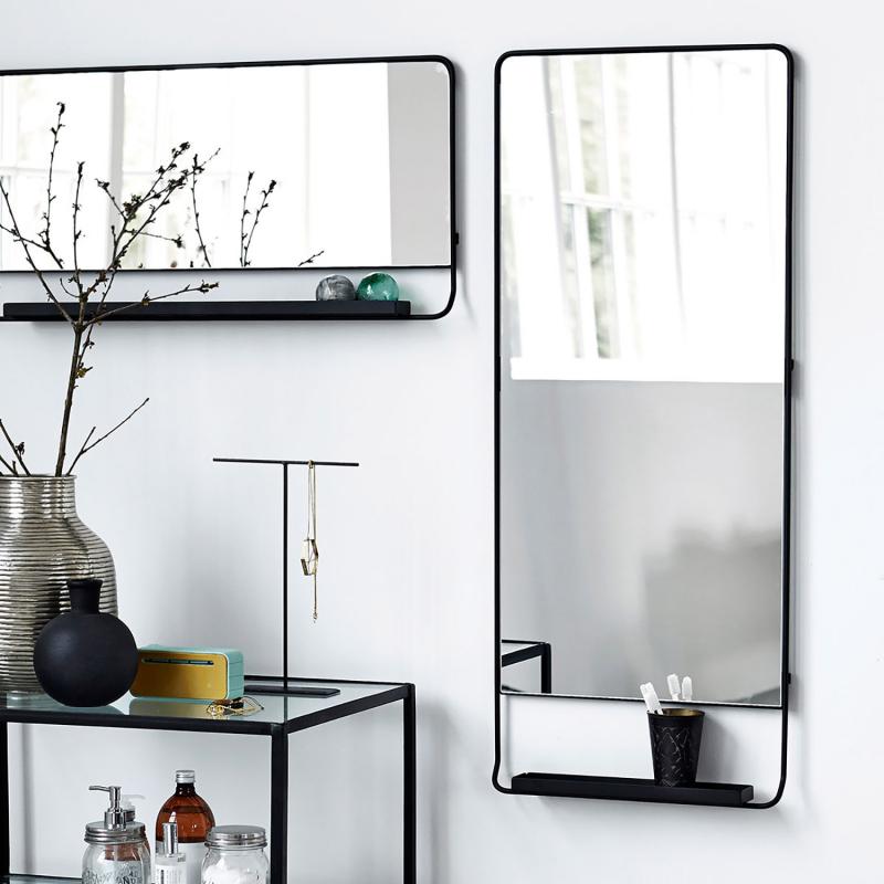 Spegel med hylla från House Doctor - Elegant hög spegel med nätt hylla