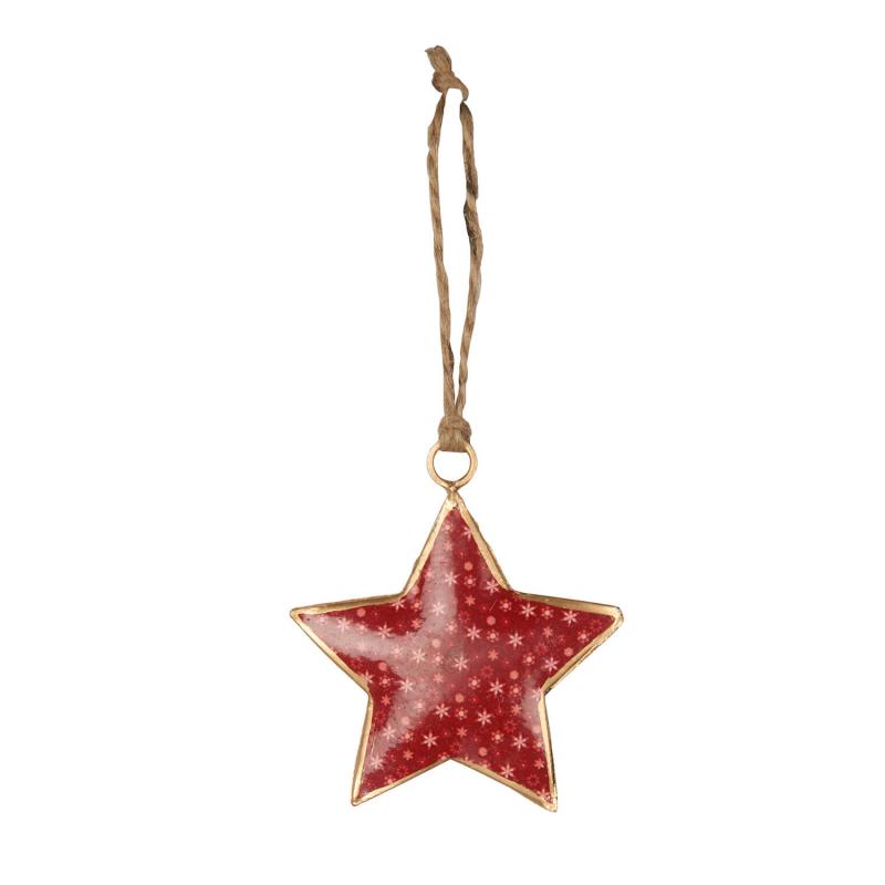 Julgransprydnad - stjärna i metall för din julgran