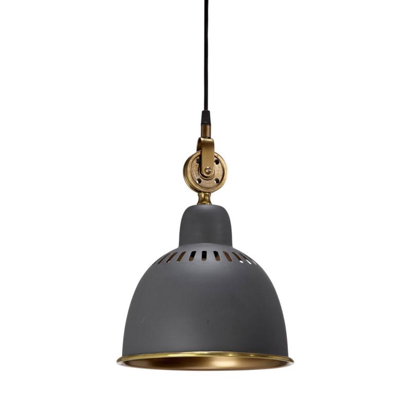 mörkgrå  industrilampa – taklampa i metall