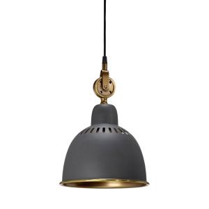 mörkgrå  industrilampa – taklampa i metall