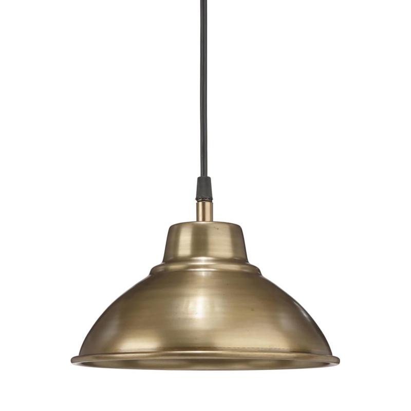 rund taklampa i mässing