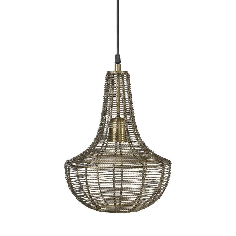 modern takkrona i klassisk form.  Tillverkad av tvinnad tråd i mässing.