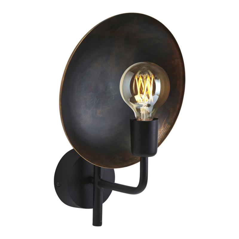 Upptown svart vägglampa