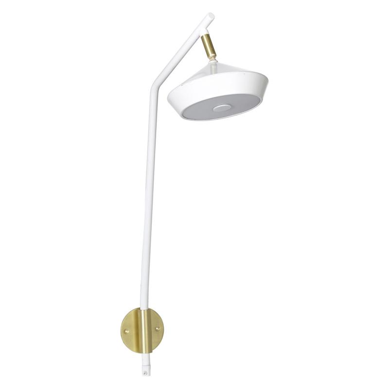vit modern vägglampa