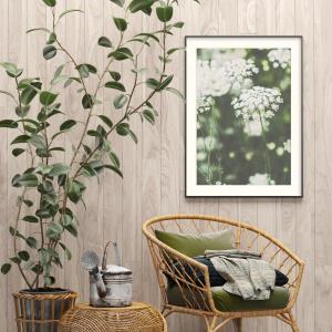 Poster "Vildmorot" - Fotografi av somrigt blommotiv i grönt