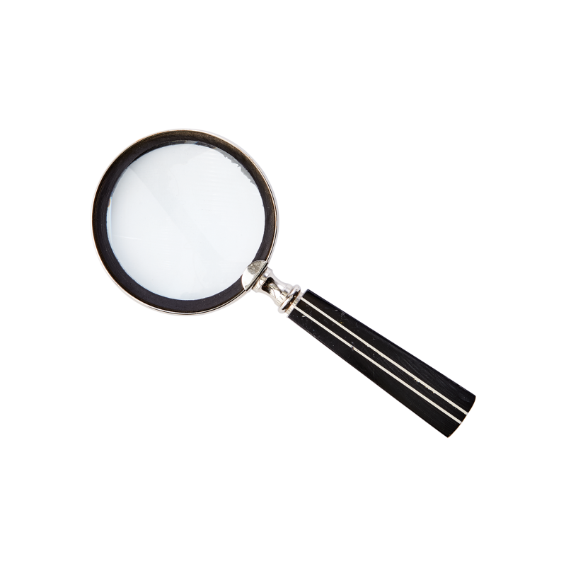 Förstoringsglas med svart och vitt handtag