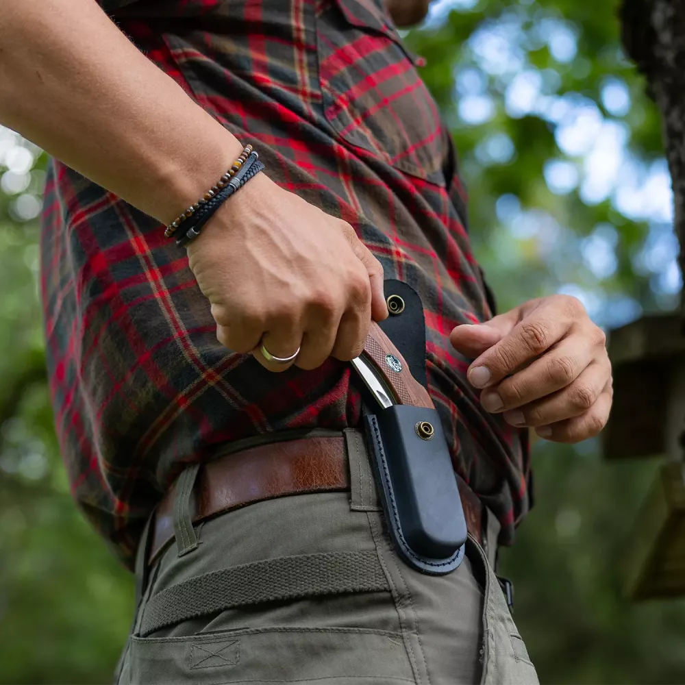 EKA 5" Leather Sheath Black