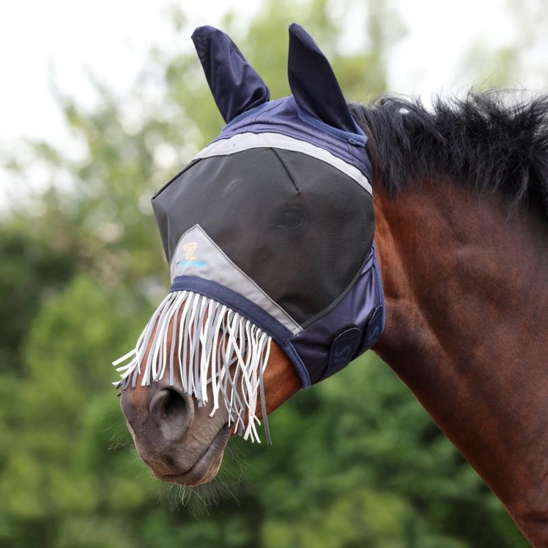 FLYGUARD FINE MESH FLUGHUVA MED ÖRON & NOSFRANSAR, NAVY