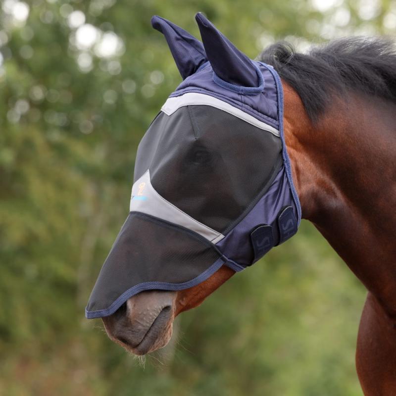 FLYGUARD FINE MESH FLUGHUVA MED ÖRON & NOS, NAVY