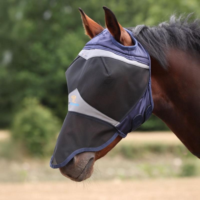 FLYGUARD FINE MESH FLUGHUVA MED ÖRONHÅL & NOS, NAVY