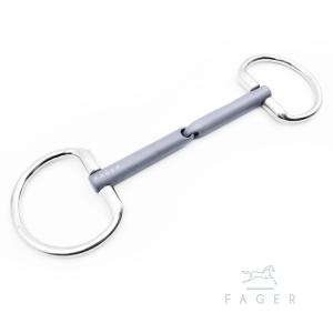 Fagers MADELEINE - Single Jointed Bridoon Eggbutts Titanium bit