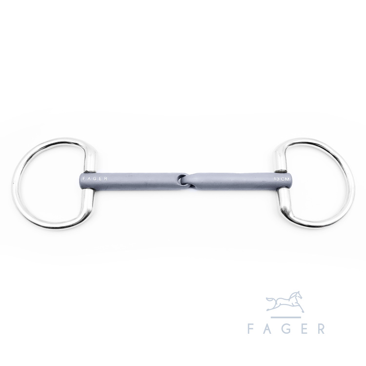 Fagers MADELEINE - Single Jointed Bridoon Eggbutts Titanium bit