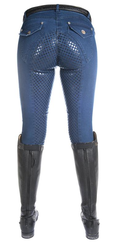 RIDBYXA, DENIM -NEON SPORTS- Helskodda med silicon