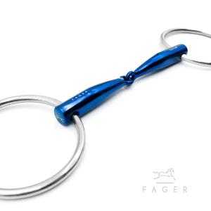 Fagers Titanium Single jointed Bar Relief Loose Rings bit - LILLY