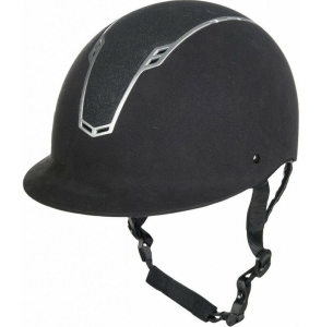 Ridhjälm Svart med stenar S-M, 55–57 cm
